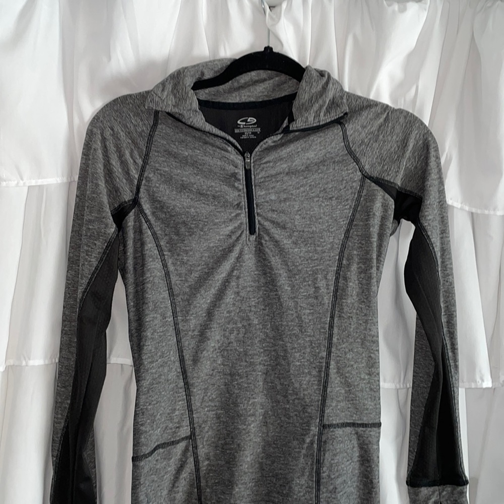 Grey quarter zip